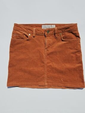 Patagonia Women's Burnt Orange Corduroy Mini Skirt With Pockets Size 0